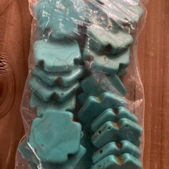 Artisan Bead & Charm Bundle – Moroccan Glass, Howlite Crosses, Turquoise & More - Picture 11 of 14